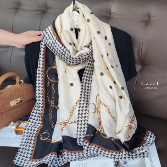 Polka Chic Scarf – Luxury Women’s Hijab Collection