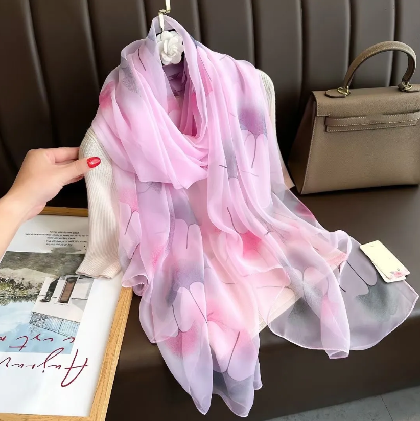 2.1-Pink Delicacy Silk Scarf