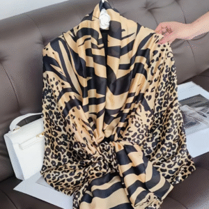 Paws & Claws Beige Silk Scarf