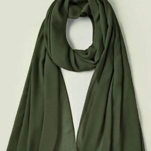 Green Chiffon Georgette Hijab For Girls & Women