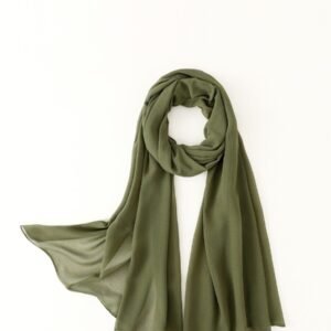 Army Green Chiffon Georgette scarf